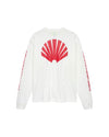 LOGO LONGSLEEVE WASHED WHITE/DEEP RED