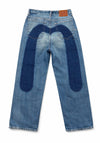 7 POCKET WASHED DENIM EVISU BIG SEAGULL