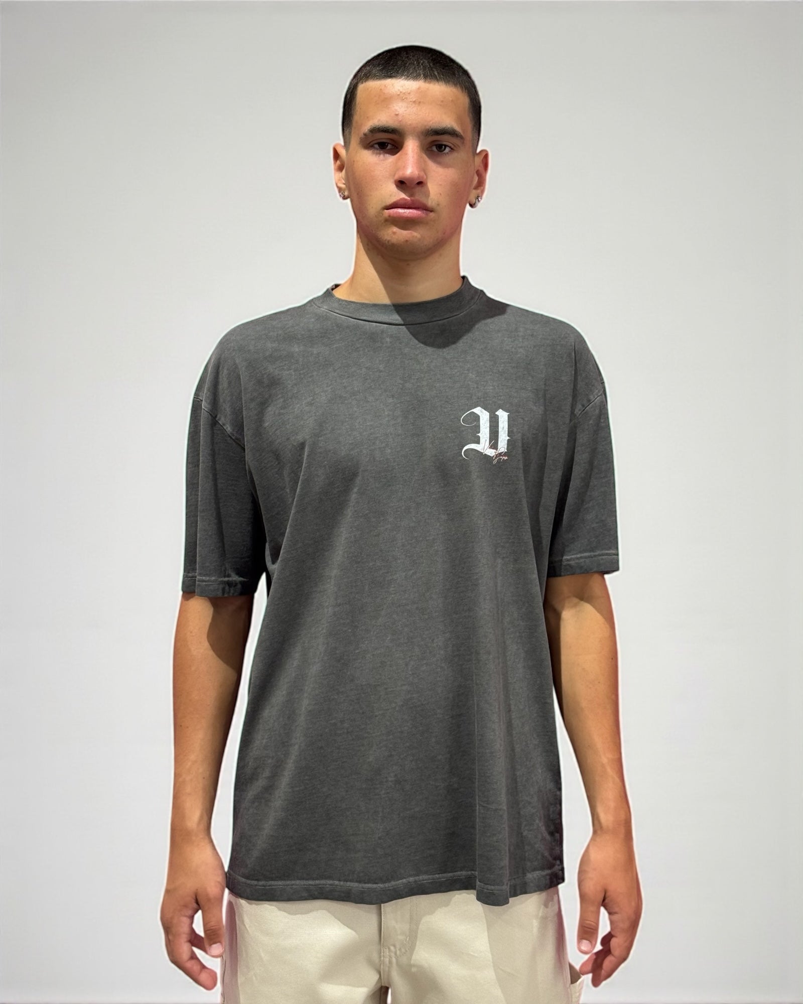 STONE WASH ANGEL TEE WITH ANGEL
