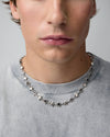 BLACK ENAMELED STARS NECKLACE