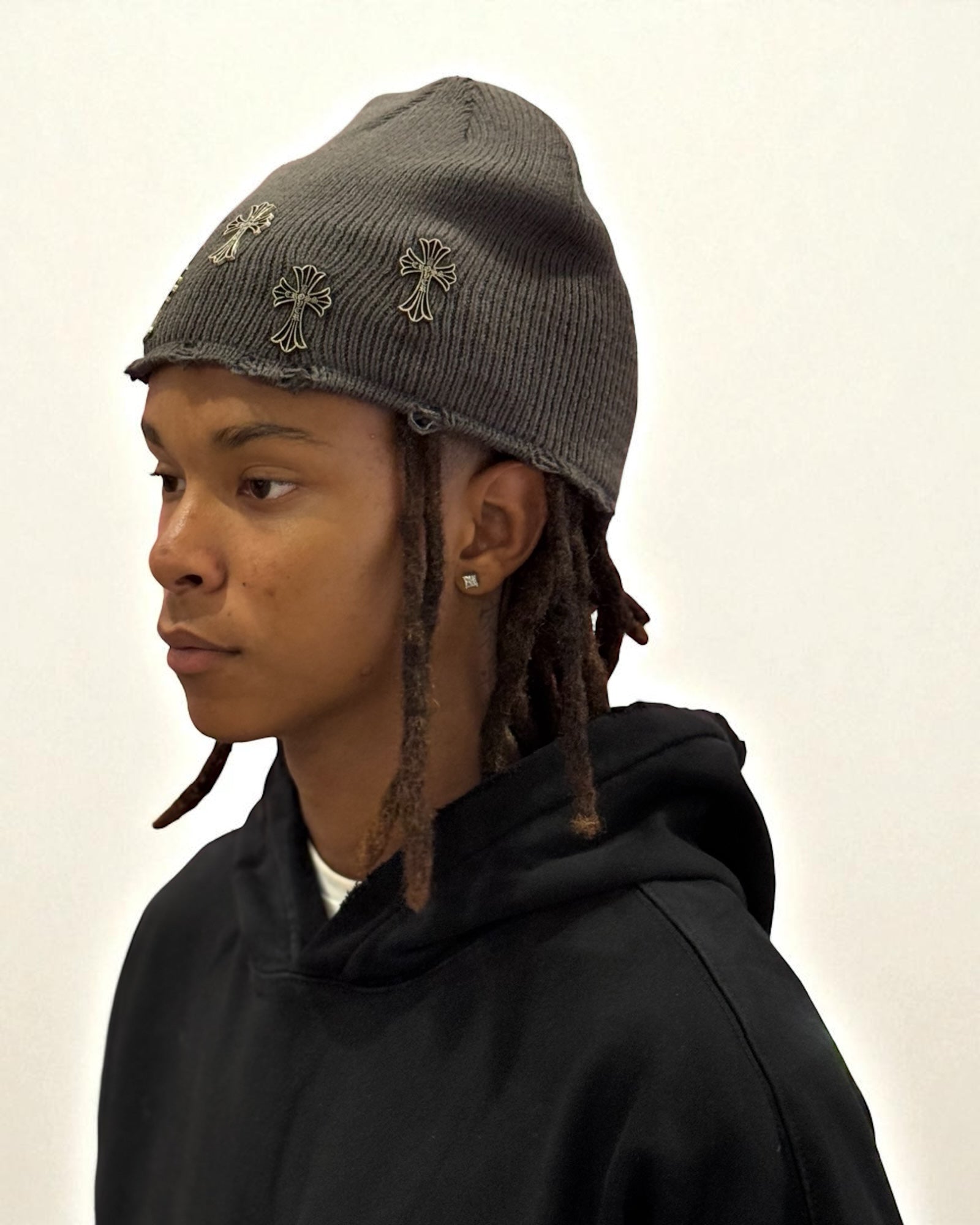 CROSS OVER BEANIE GREY