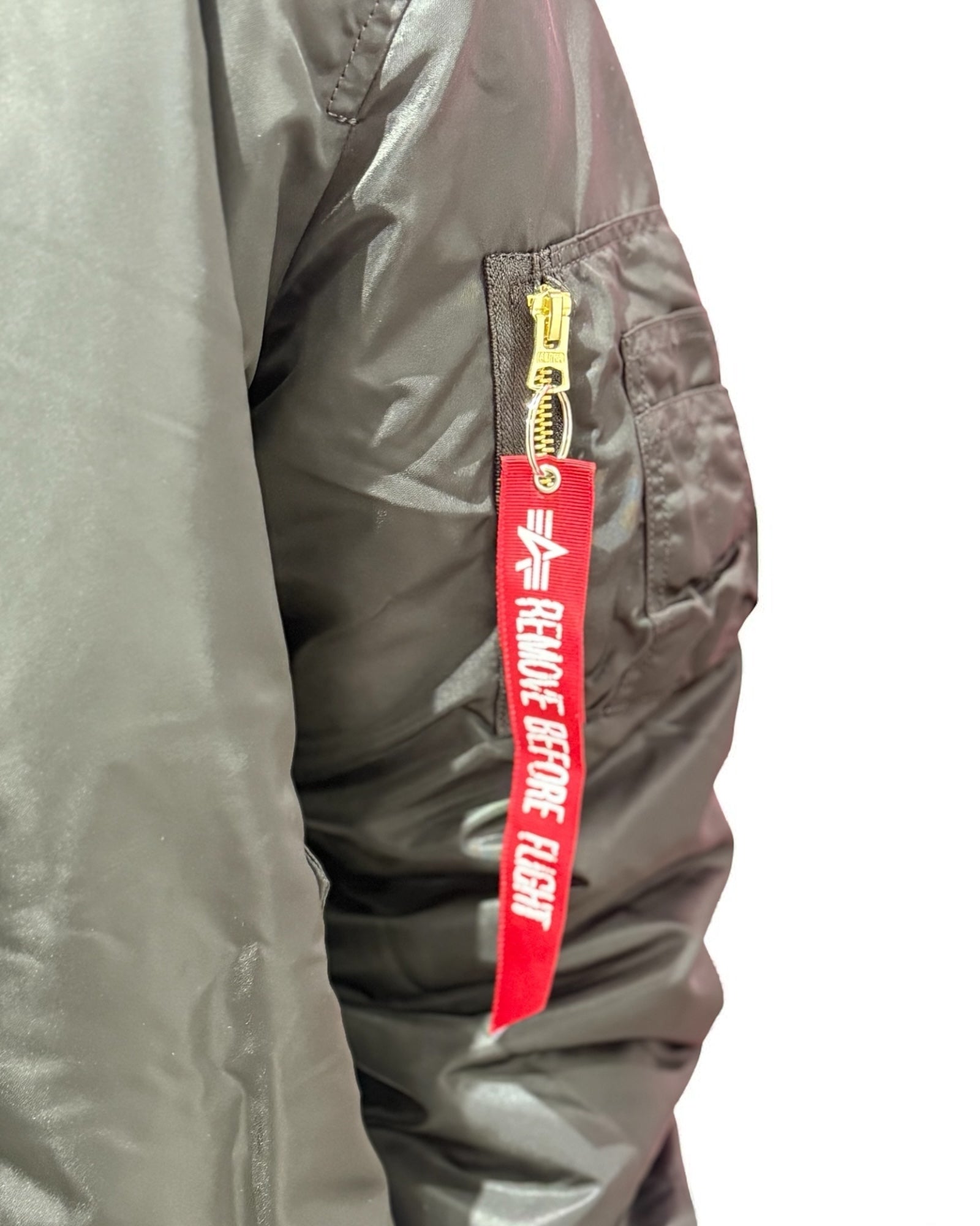 NO PROBLEMO X ALPHA INDUSTRIES MA-1 JACKET BLACK