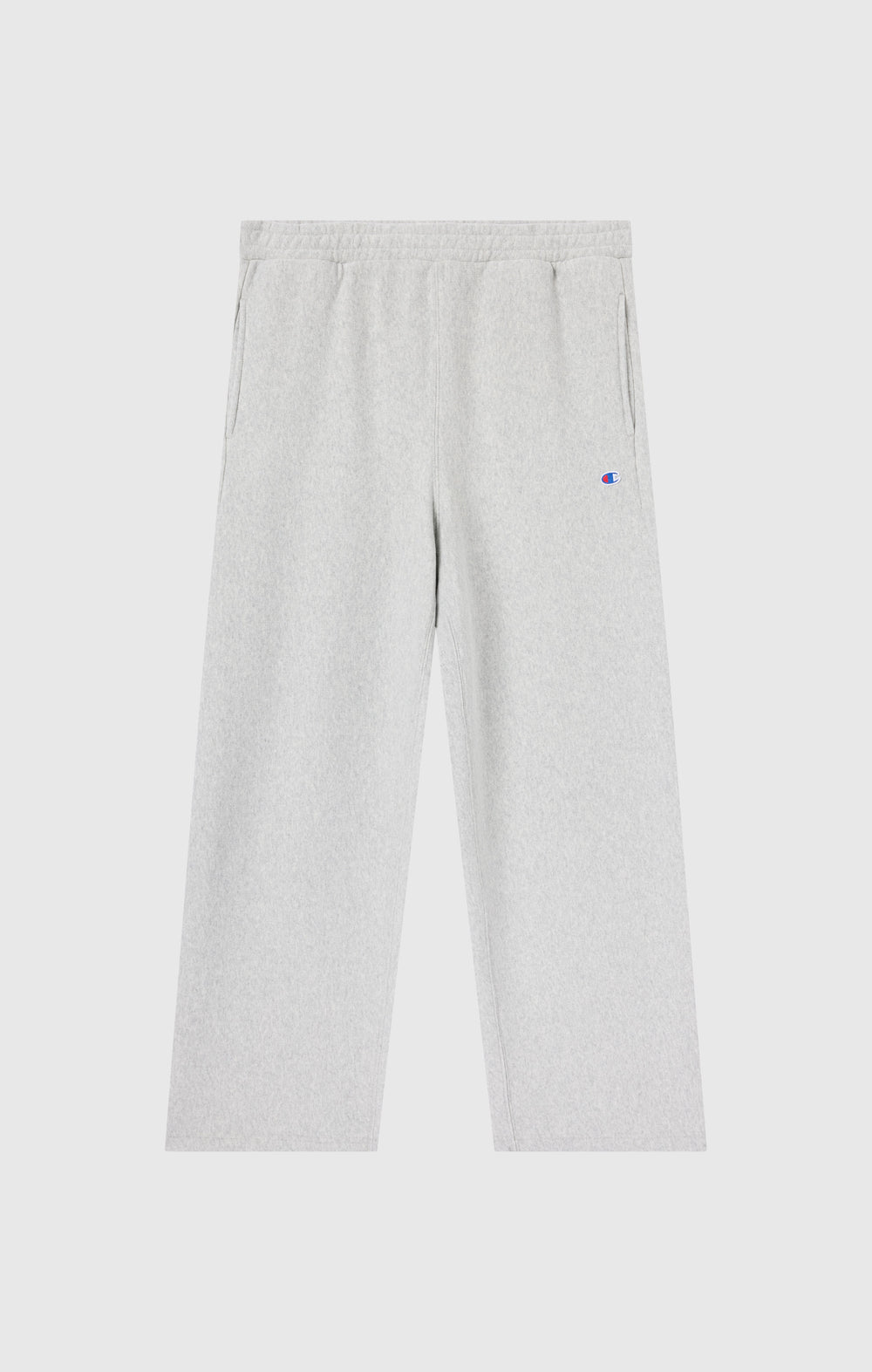 PANTALONI UOMO WIDE LEG CON INTERNO FELPATO REVERSE WEAVE GRIGIO CHIARO