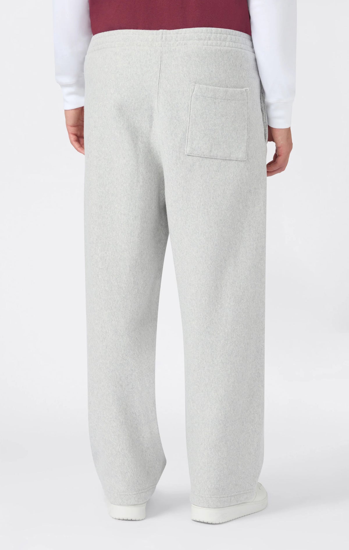 PANTALONI UOMO WIDE LEG CON INTERNO FELPATO REVERSE WEAVE GRIGIO CHIARO