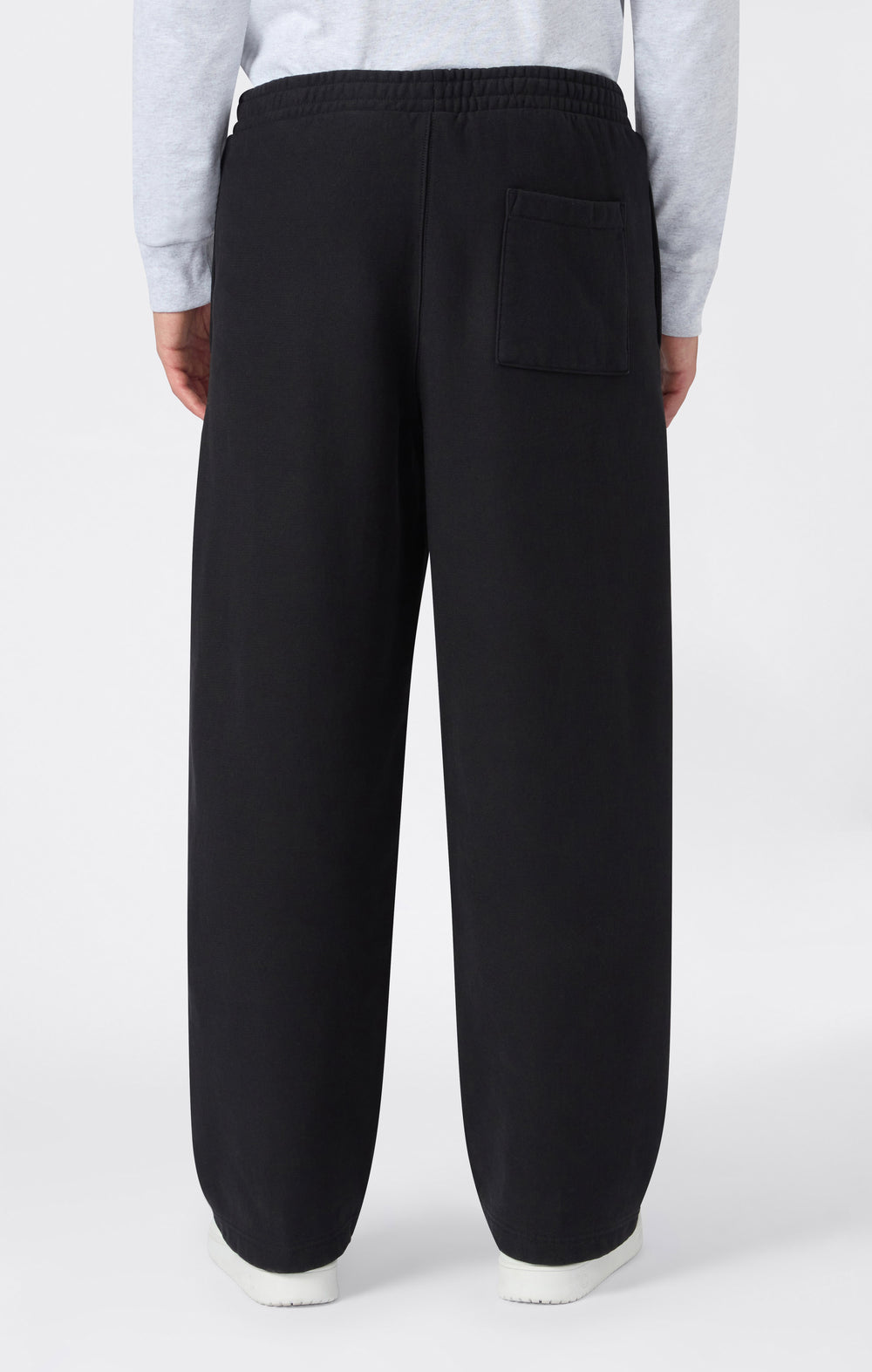 PANTALONI UOMO WIDE LEG CON INTERNO FELPATO REVERSE WEAVE NERO