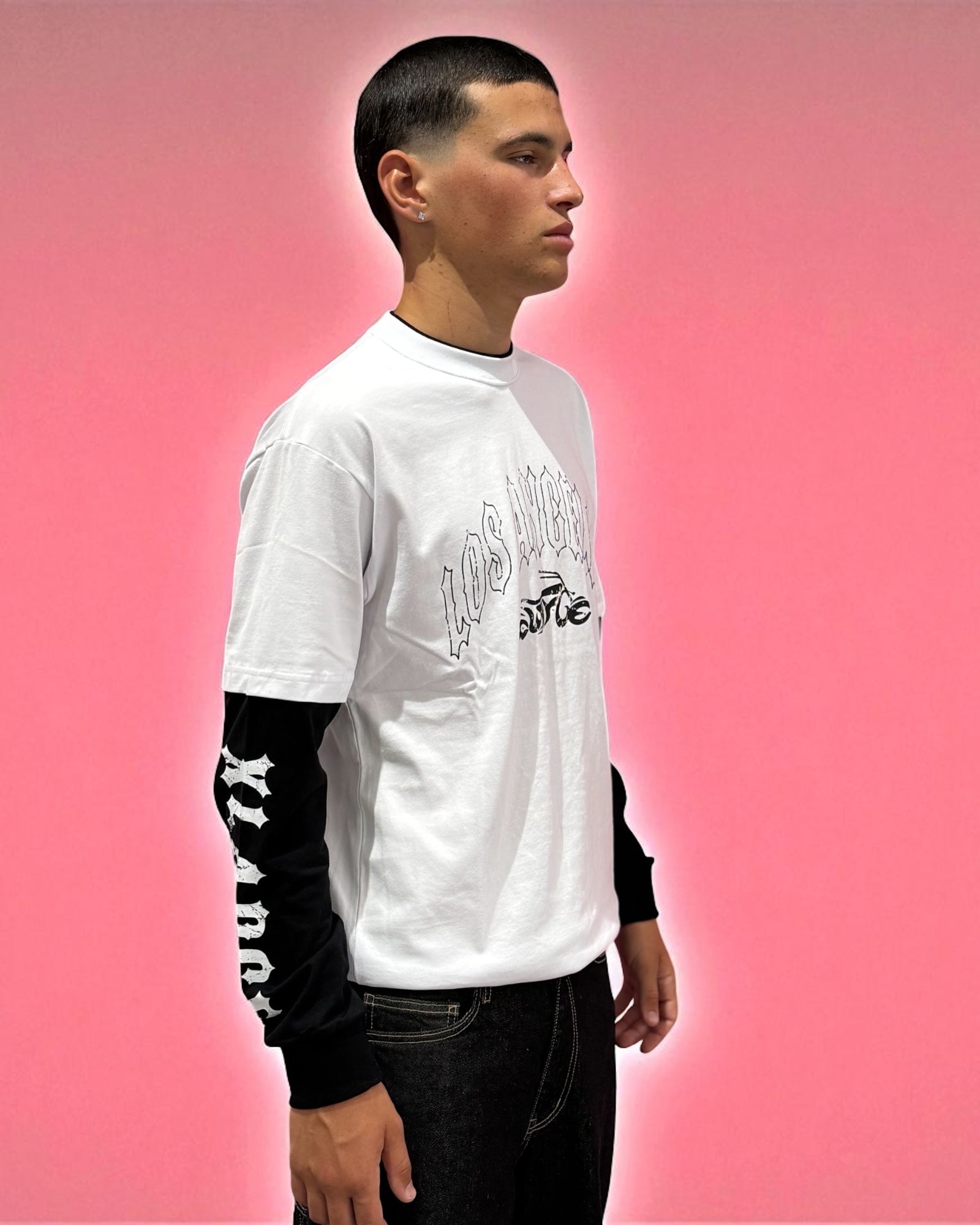 MOTORCYCLED LAYERED WHITE/B XLARGE