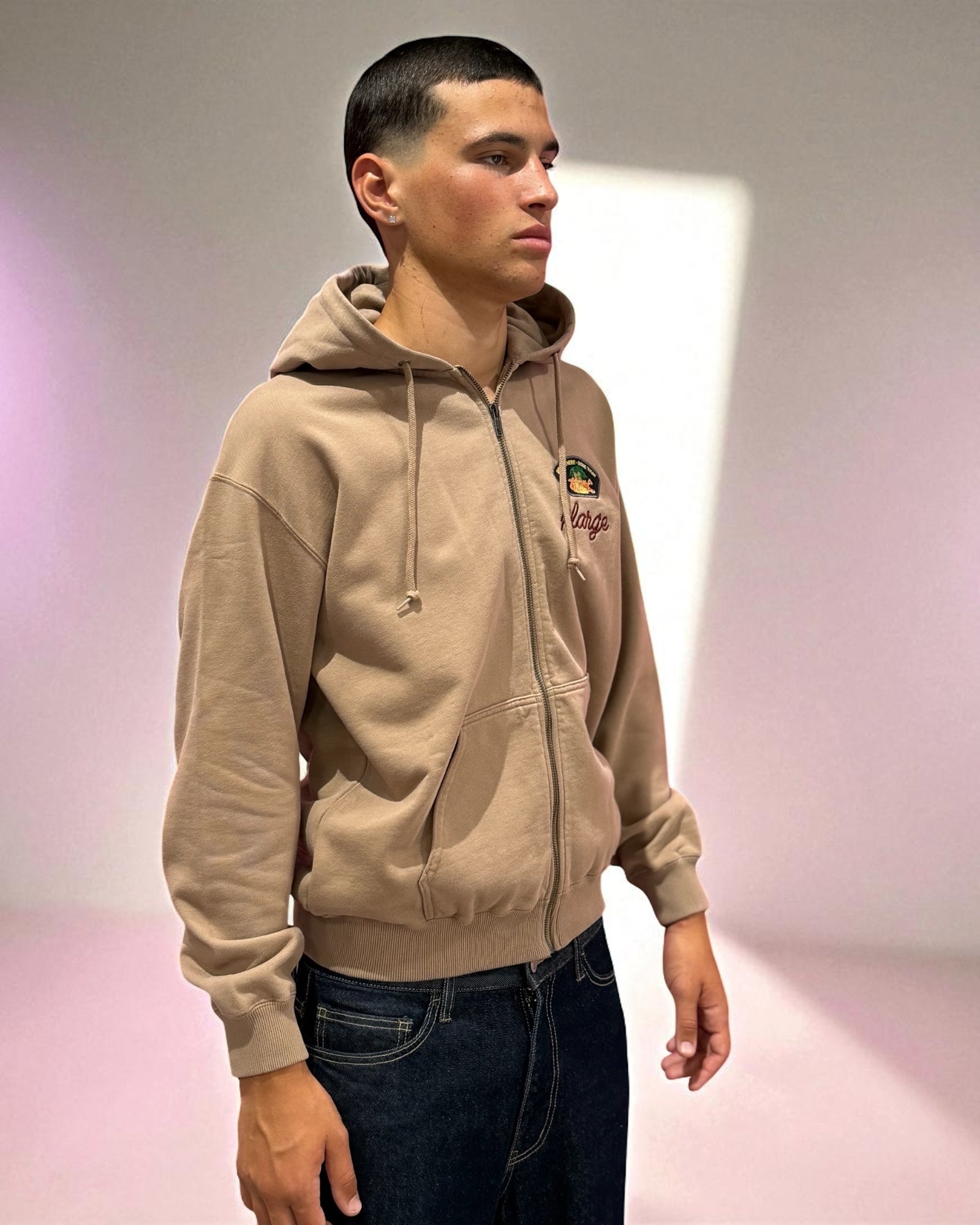 PEACE SQUAD ZIP HOODED SWEATSHIRT