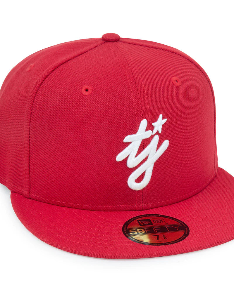 NE X TJ INITIALS RED 59FIFTY