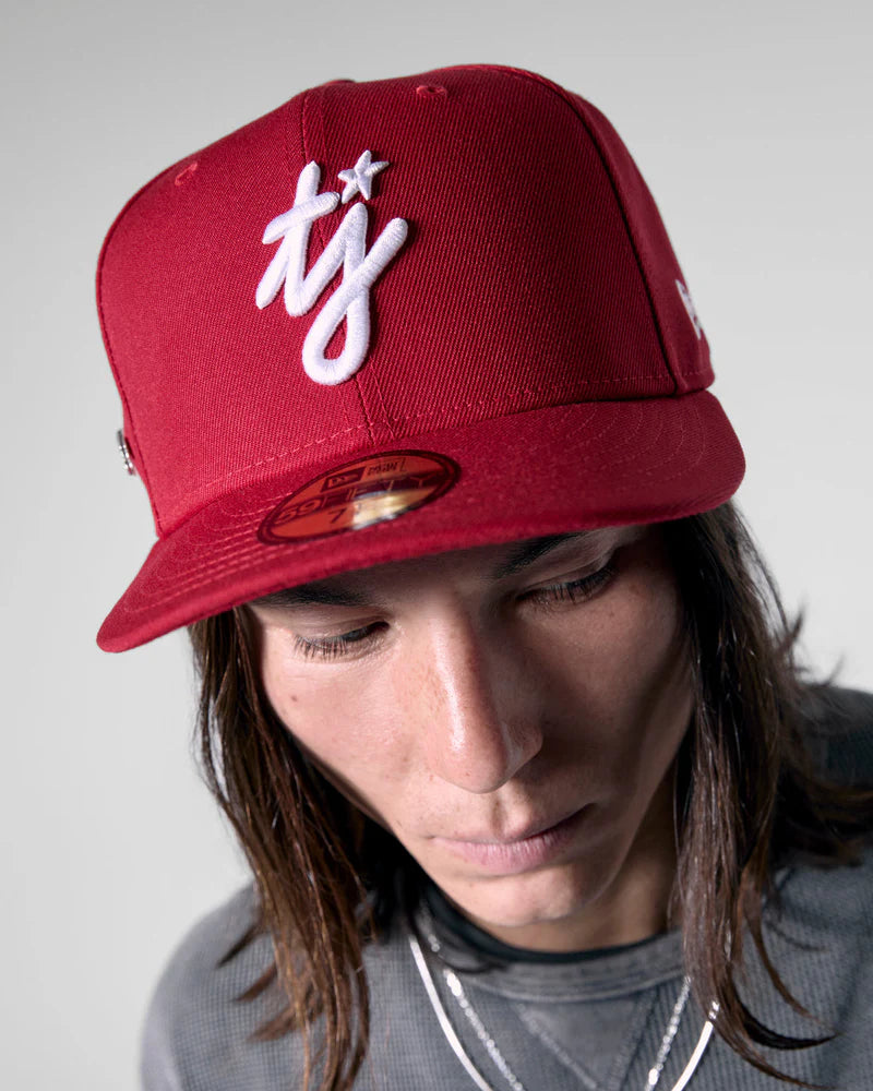NE X TJ INITIALS RED 59FIFTY