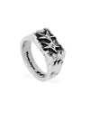 TWO IGNORANT ICON RING - STERLING SILVER