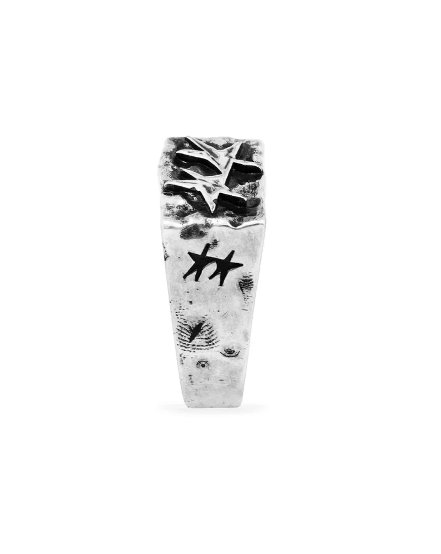 TWO IGNORANT ICON RING - STERLING SILVER
