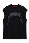STUDDED METAL SLEEVELESS