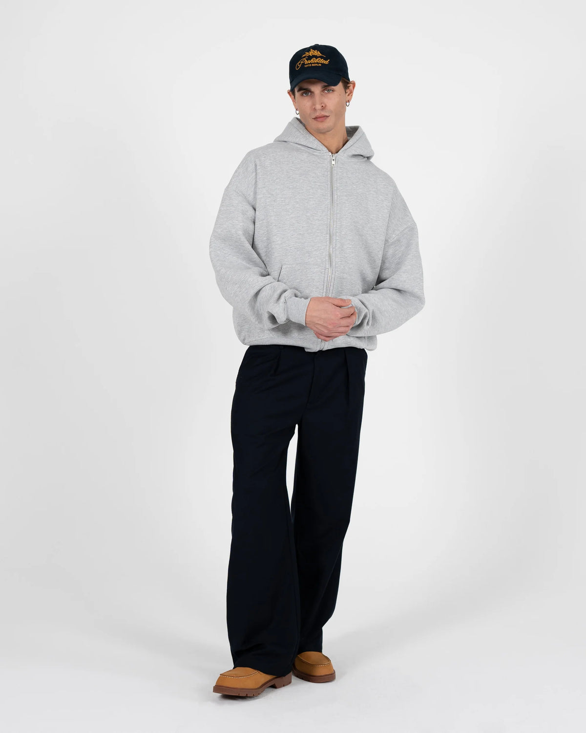 SOHO PLEATED PANTS | NAVY