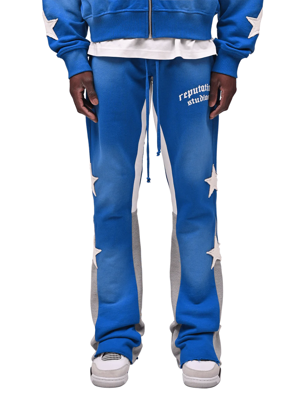 SUN FADE FLARE SWEATPANTS - ROYAL BLUE