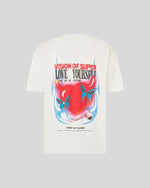 WHITE T-SHIRT WITH PUFFY LOVE PRINT