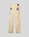 SAND WORKER PANTS WITH GOTIC V-S PATCHES