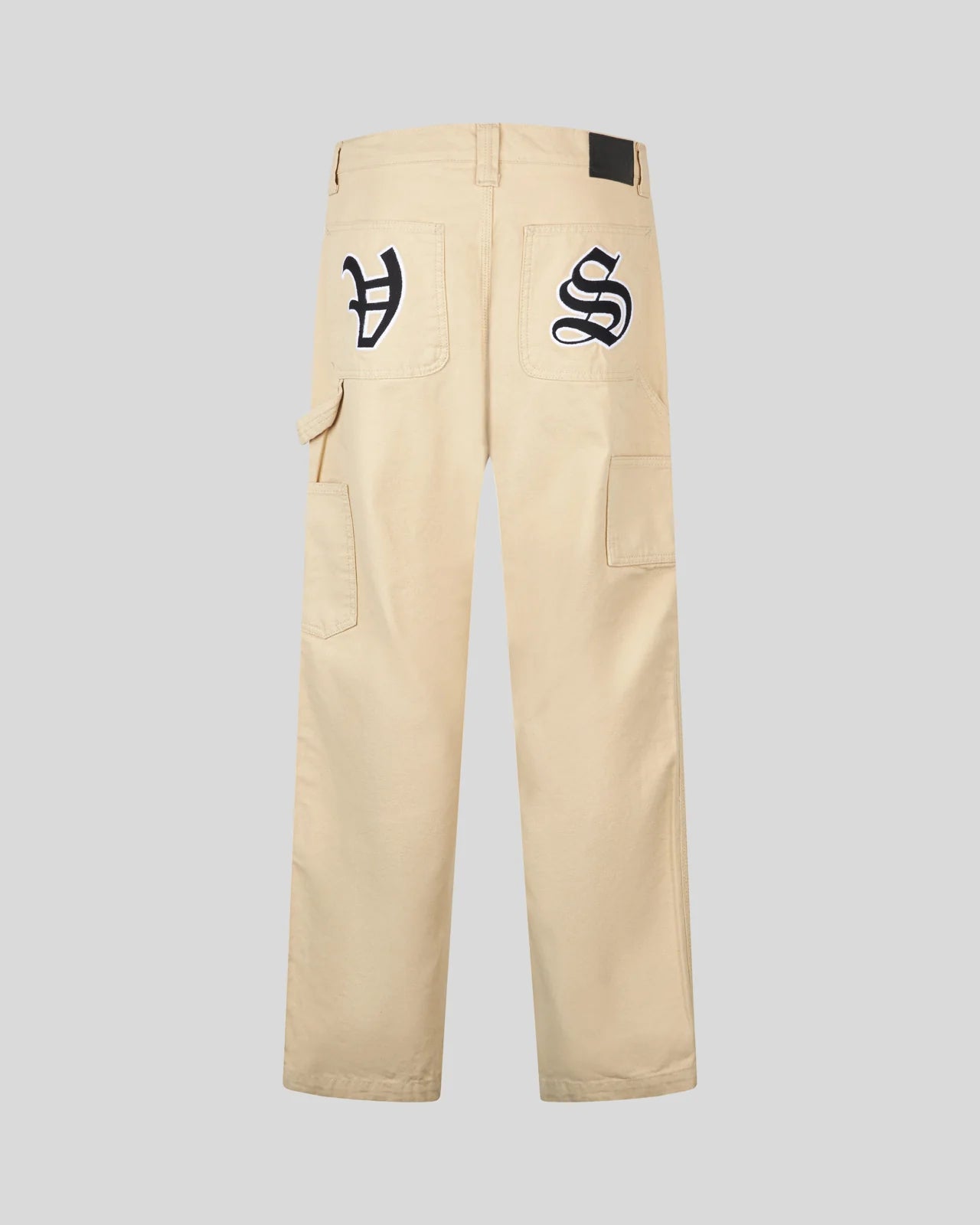 SAND WORKER PANTS WITH GOTIC V-S PATCHES