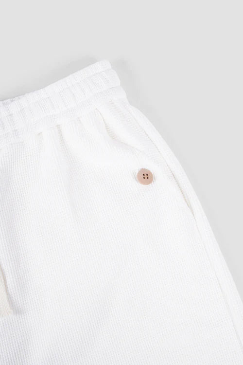Pantaloncini in maglia waffle