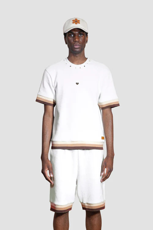 Pantaloncini in maglia waffle