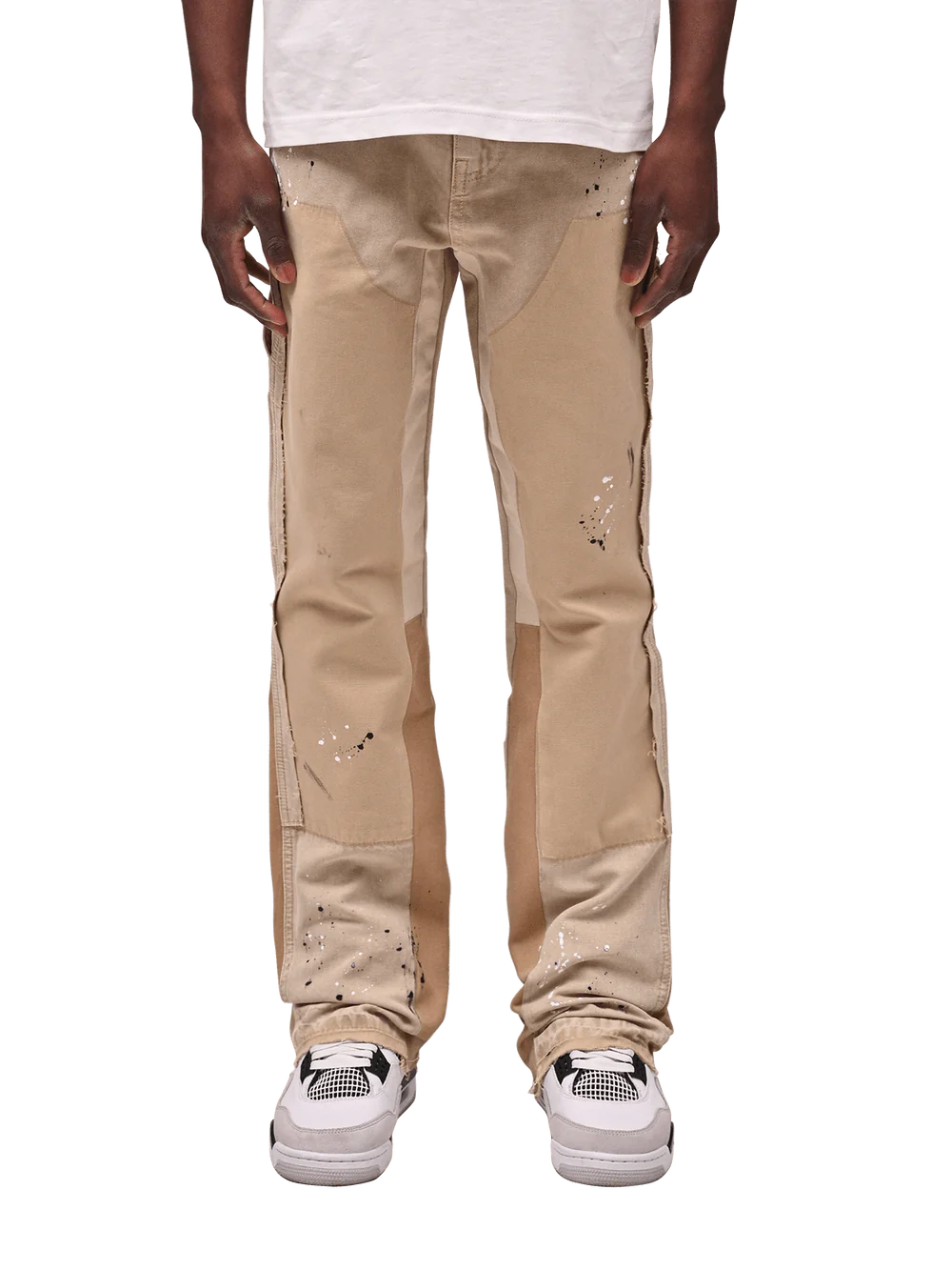 FLARE CANVAS PANTS - TAUPE