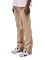 FLARE CANVAS PANTS - TAUPE