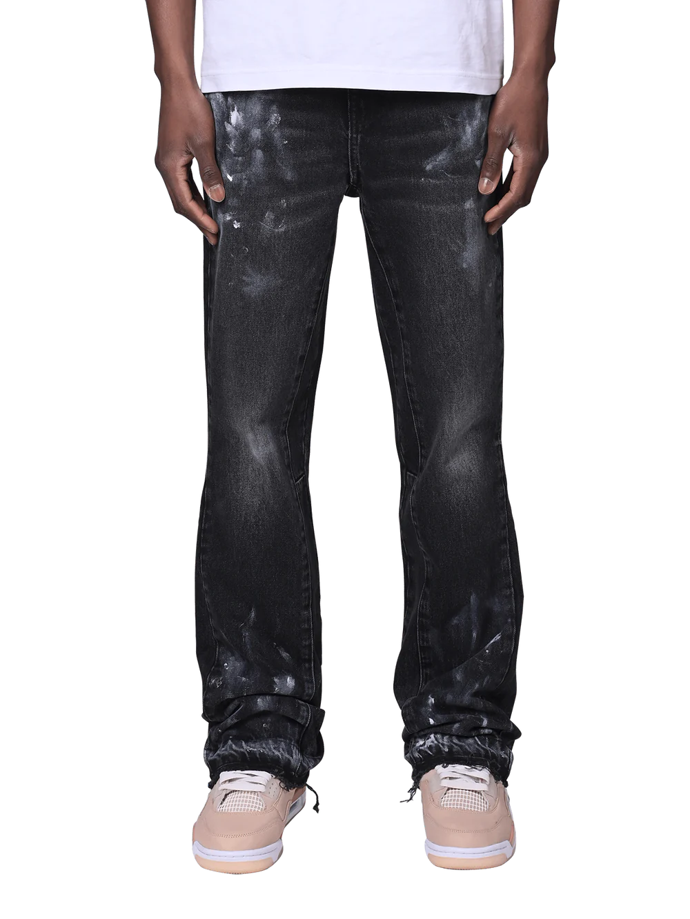 FLARE PAINTERS DENIM - BLACK