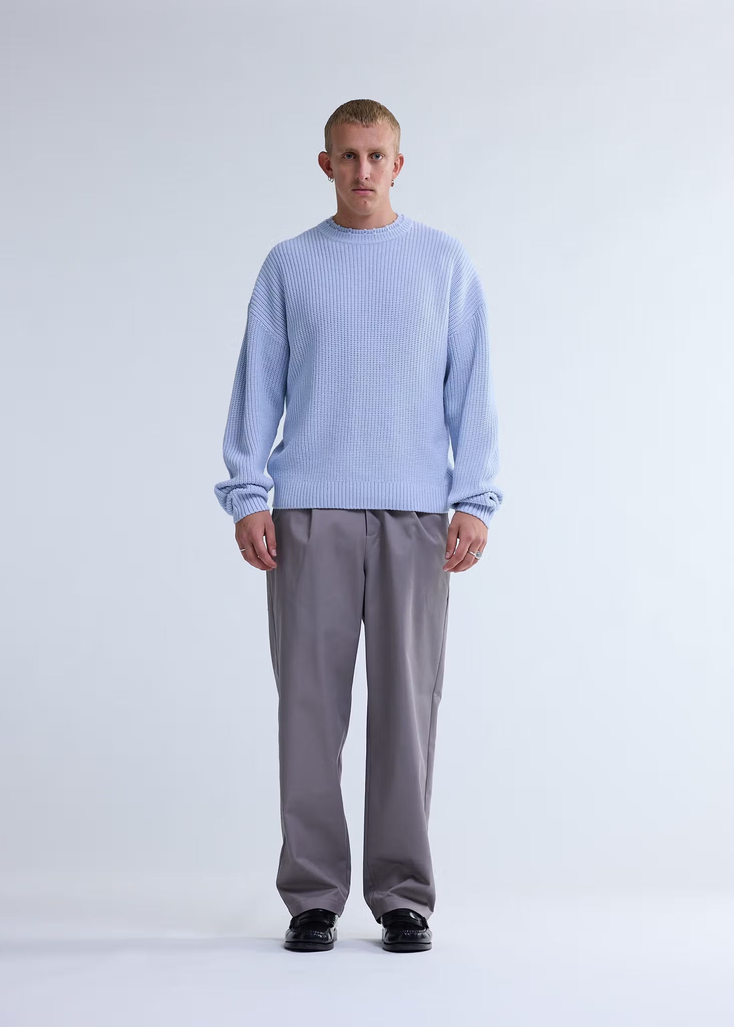 BIG LOGO CREWNECK BABY BLUE/ECRU