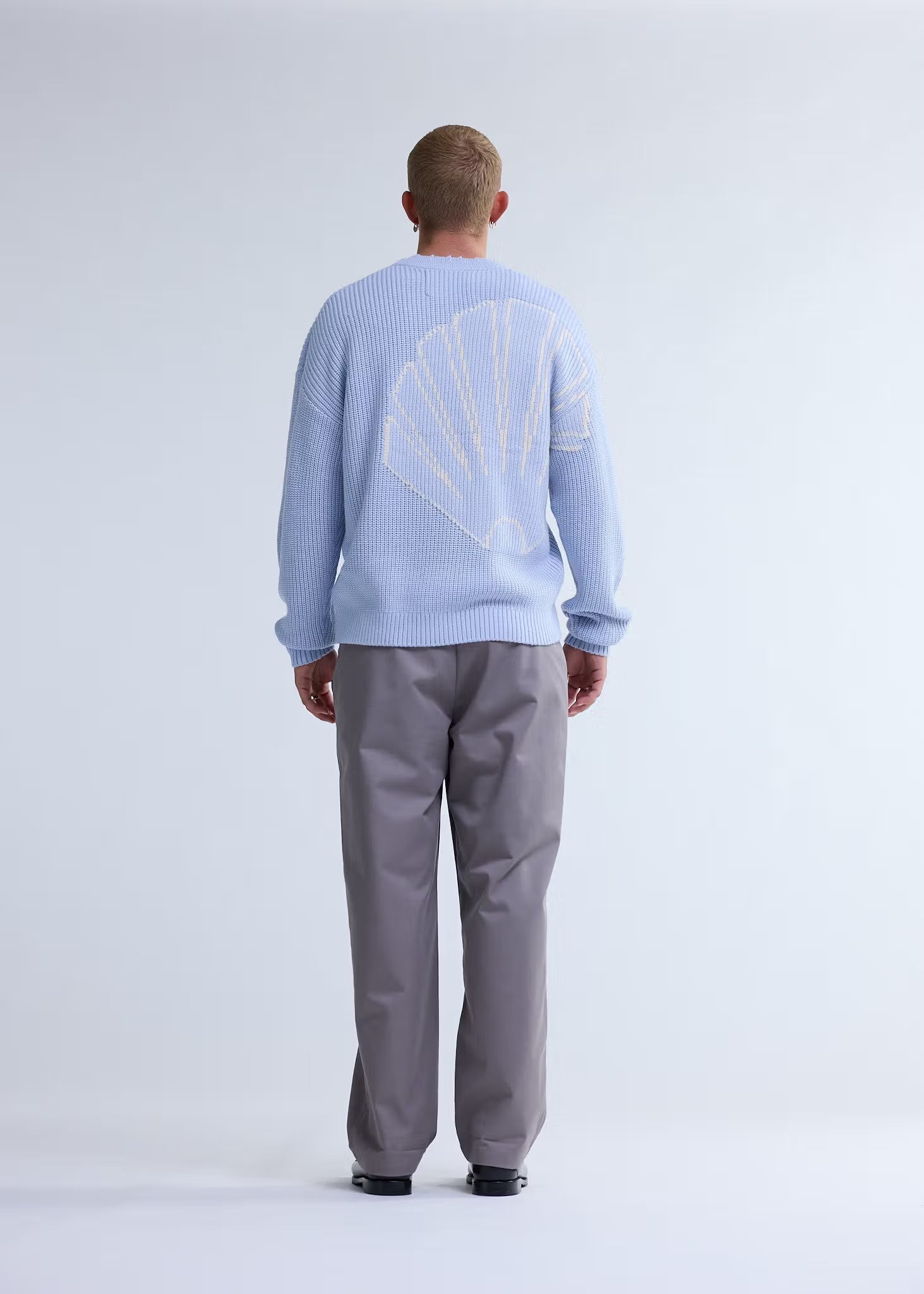 BIG LOGO CREWNECK BABY BLUE/ECRU