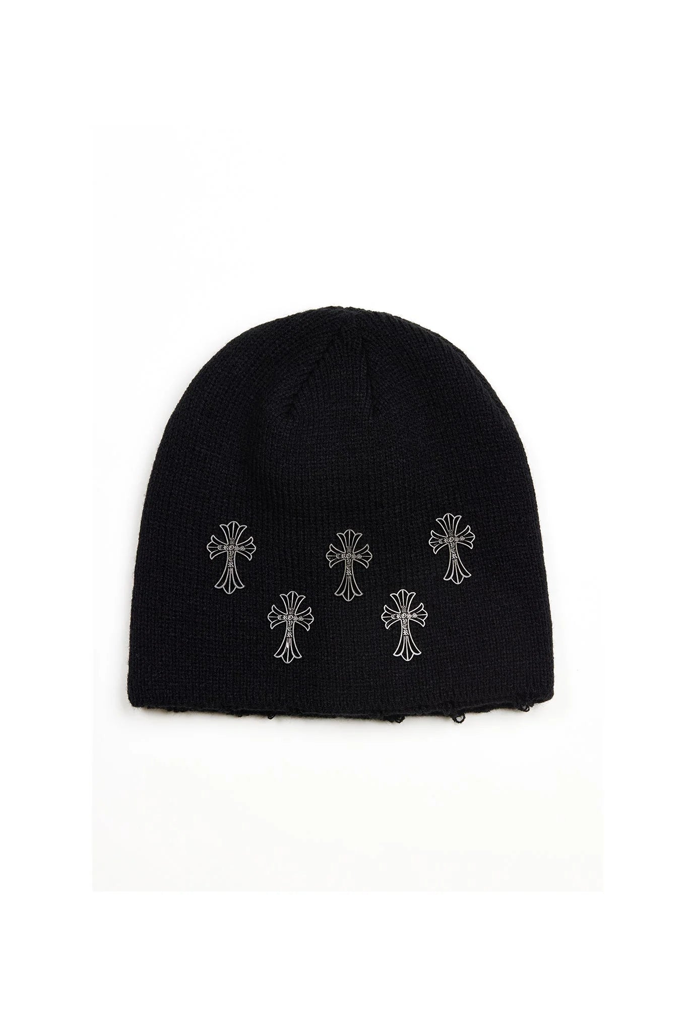 CROSS OVER BEANIE BLACK
