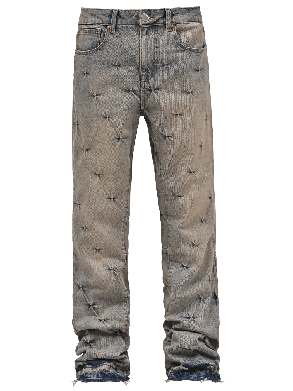 Pinched Flare Denim - Cream Wash