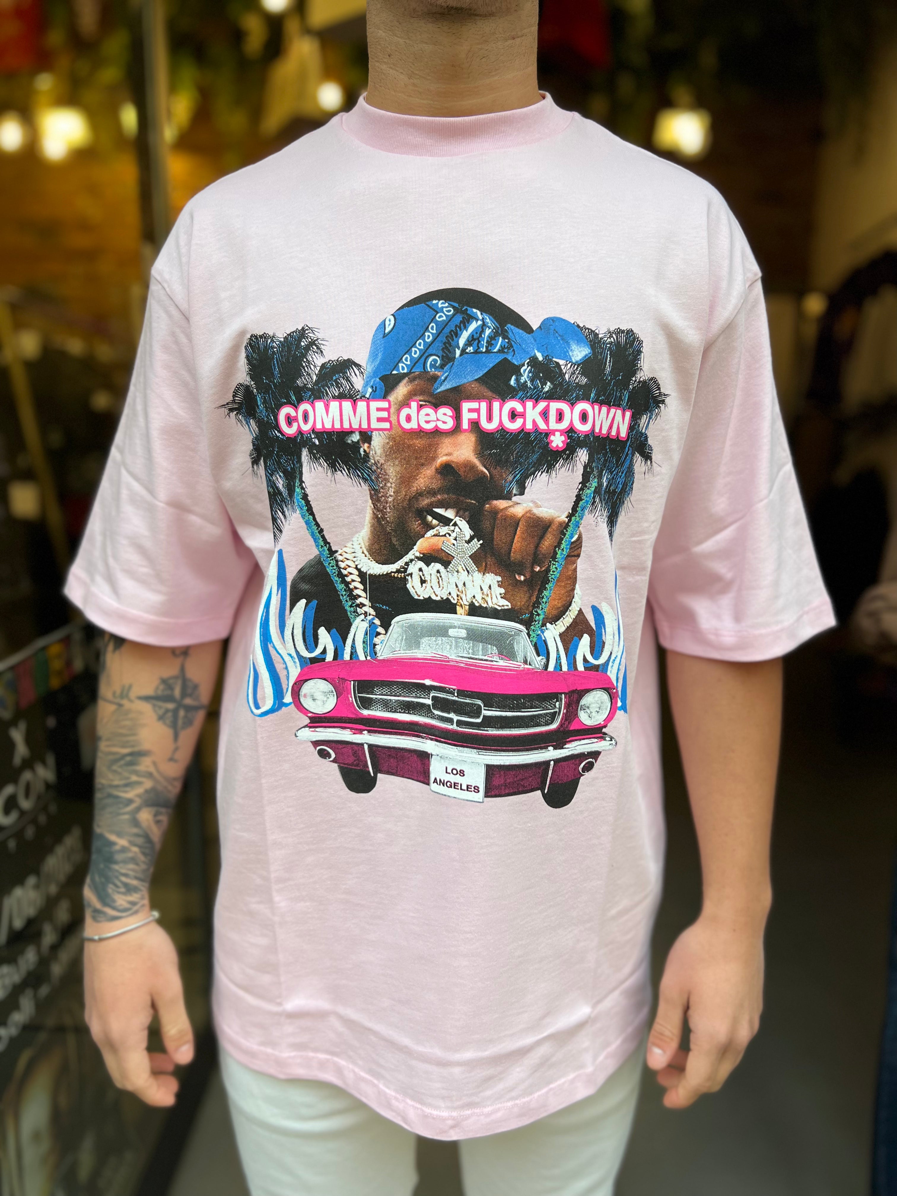 T-SHIRT ROSA LOS ANGELES CAR