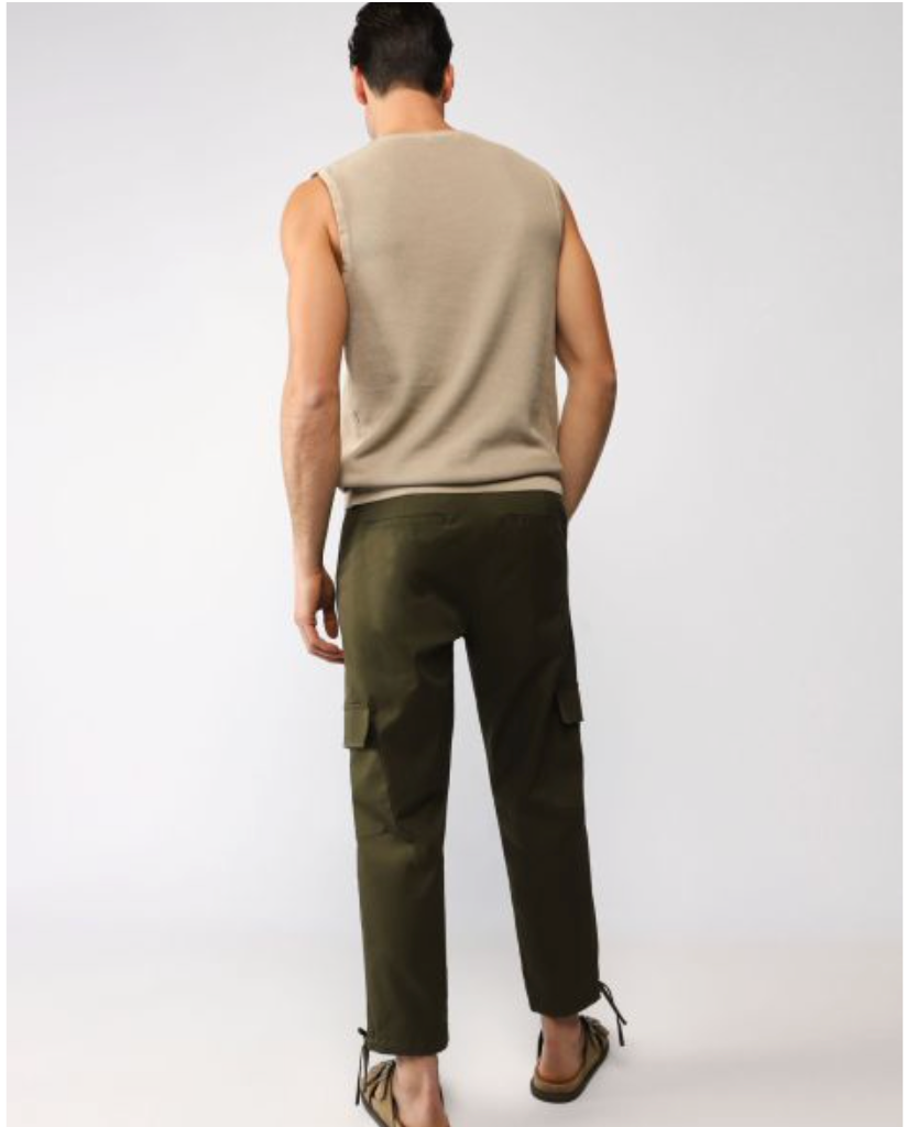 PANTALONE STRAIGHT VERDE MILITARE