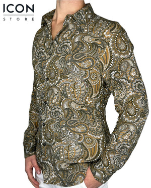 CAMICIA MOTIVO IMPERIAL VERDE freeshipping - iconstore.it