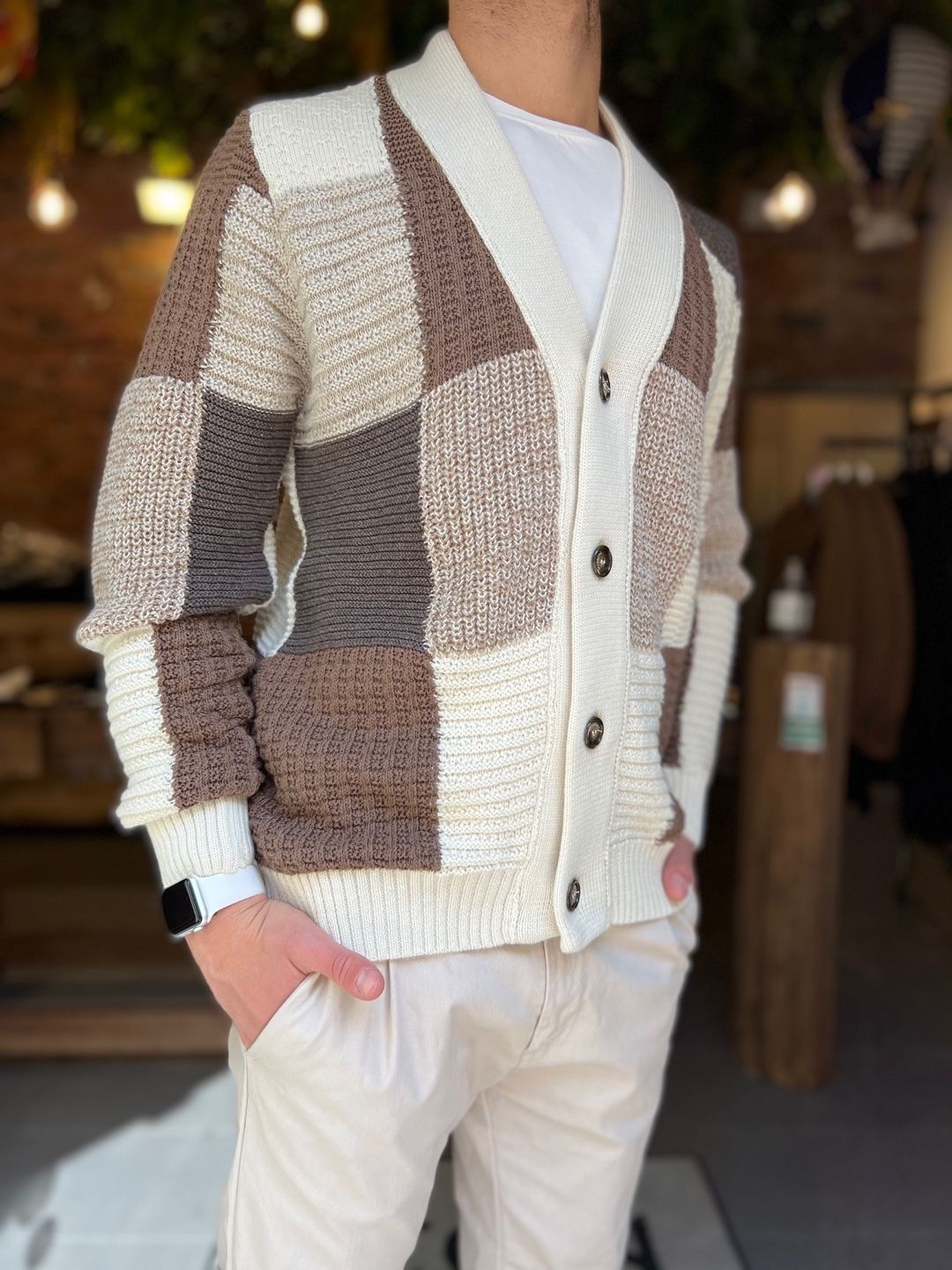 CARDIGAN QUADRETTI