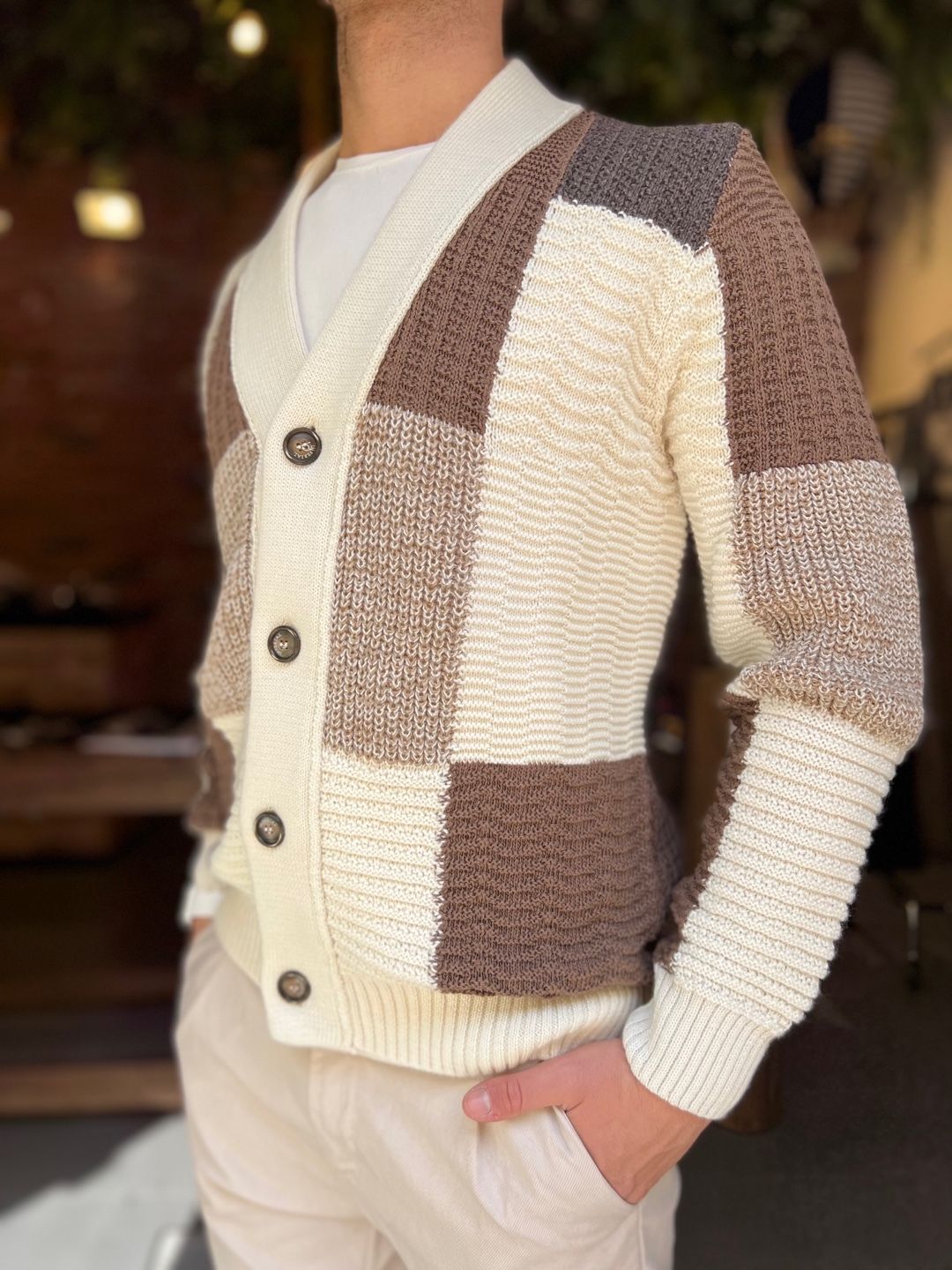 CARDIGAN QUADRETTI